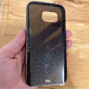 Case-Mate Black Glitter Case for Samsung Galaxy S7 Naked Tough NOS